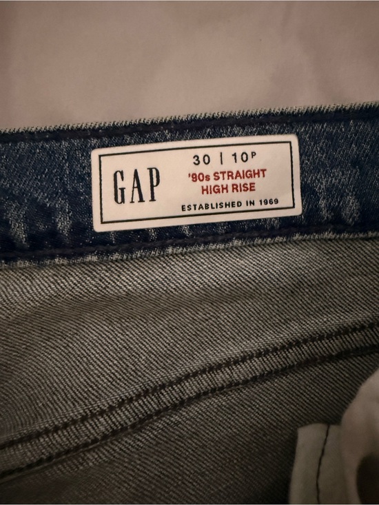 GAP Denim - GAP Men's Straight High-Rise Jeans in Light Blue Denim